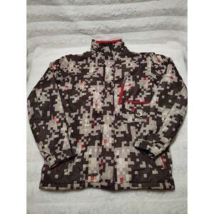 Firefly Ski Snowboard Jacket Pixel Waterproof Breathable No Hood Mens Sz S / P